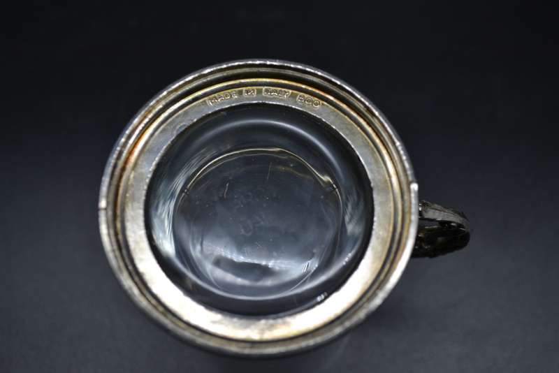 Antique! Italian Silver Plated Tea/Coffee Glass Holder Set (1.42kg)