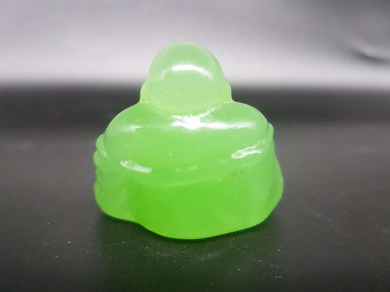 Vintage! Jadeite Green Faux Jade Happy Buddha Statue Figurine.