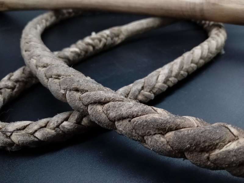 Vintage! Leather And Wood Whip / Sambok