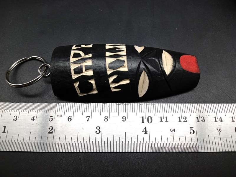 Africa Tribal Souvenir Keyring - Cape Town Wood Sculpted Mask Keychain (5 AVAILABLE - BID PER ITEM)