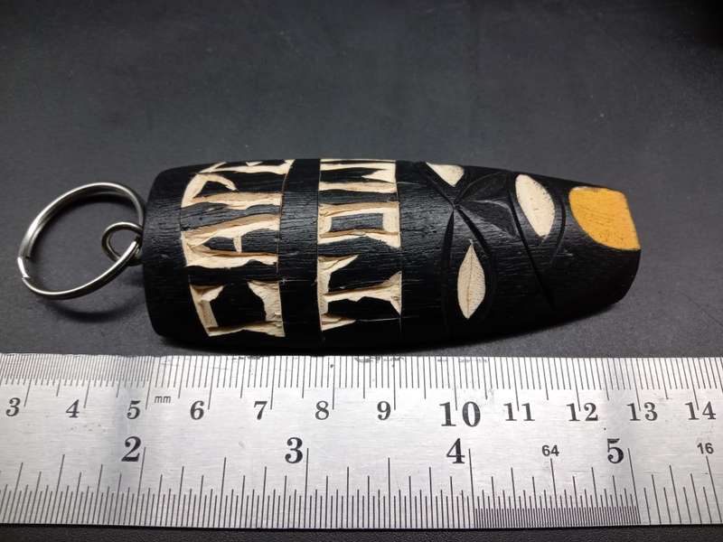 Africa Tribal Souvenir Keyring - Cape Town Wood Sculpted Mask Keychain (5 AVAILABLE - BID PER ITEM)