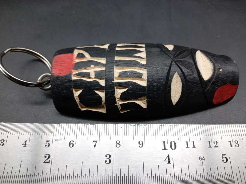 Africa Tribal Souvenir Keyring - Cape Town Wood Sculpted Mask Keychain (5 AVAILABLE - BID PER ITEM)