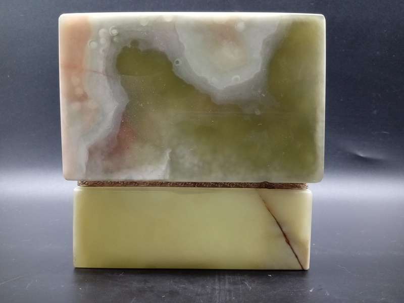 Vintage! Italian - Rectangular Alabaster Marble Jewelry Box.