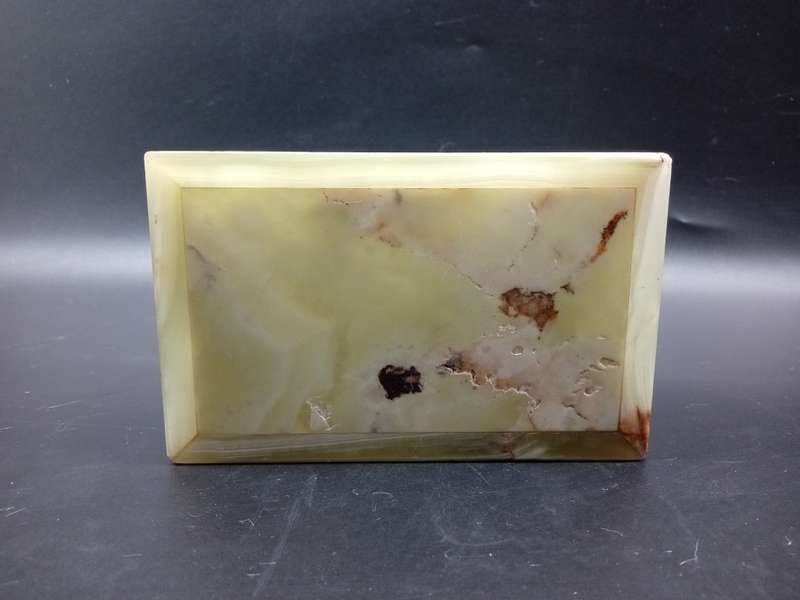Vintage! Italian - Rectangular Alabaster Marble Jewelry Box.