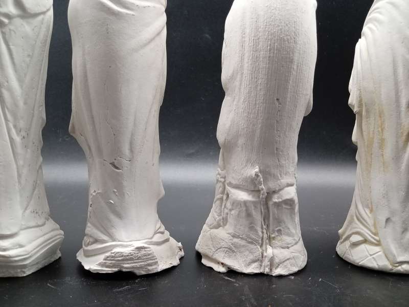 Vintage! Selection Of Unpainted Ceramic Figurines