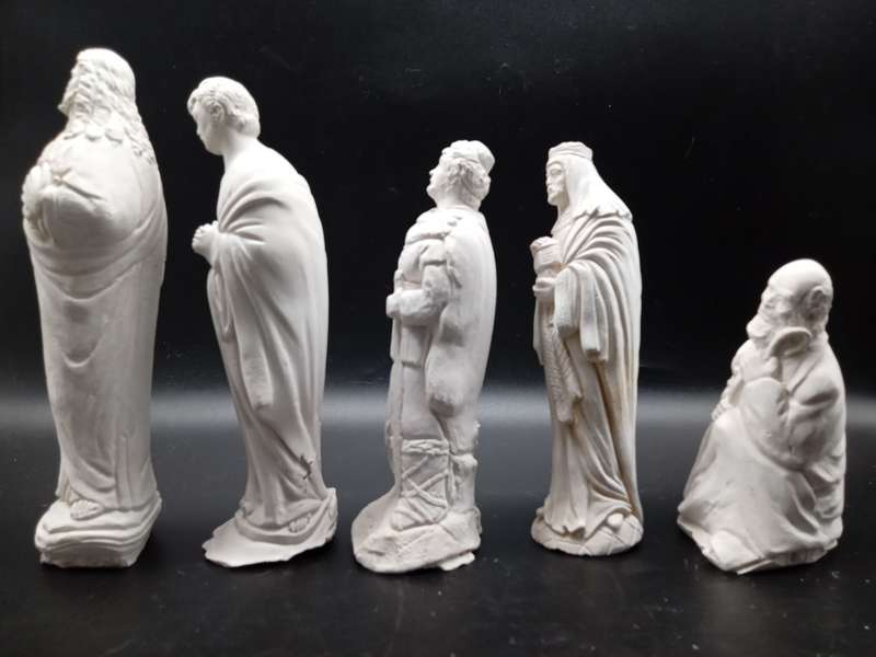 Vintage! Selection Of Unpainted Ceramic Figurines
