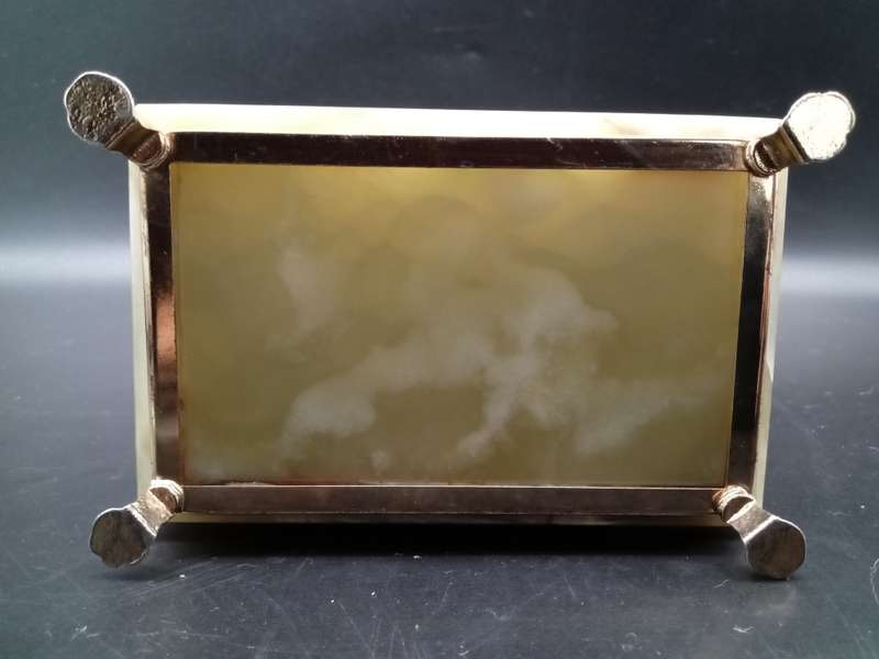 Vintage! Alabaster Marble Trinket Box With Lid.