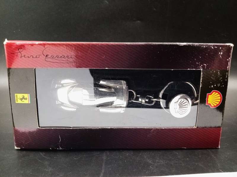 Fantastically Sleek! Enzo Ferrari Model Car Shell V-Power Keyring Key Chain  (10.5cm x 2.5cm)
