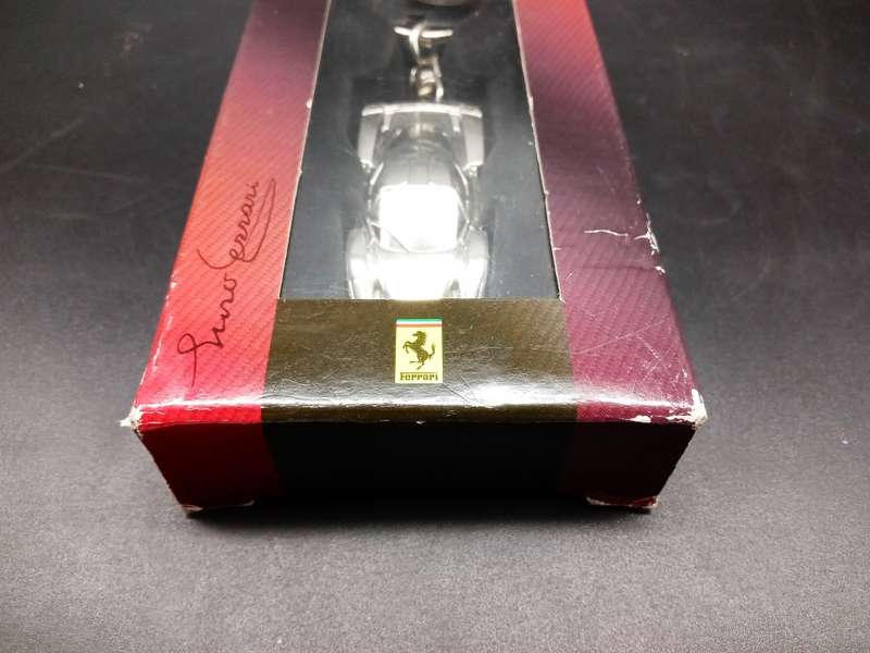 Fantastically Sleek! Enzo Ferrari Model Car Shell V-Power Keyring Key Chain  (10.5cm x 2.5cm)