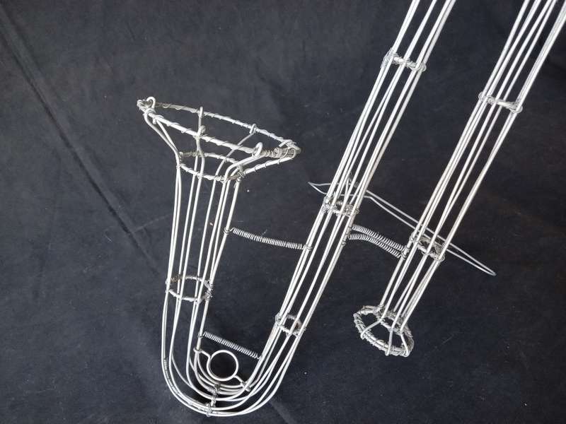 Trio of Awesome Wire Musical Instruments (Sax - 50cm / Trombone - 50cm / Clarinet - 50cm)