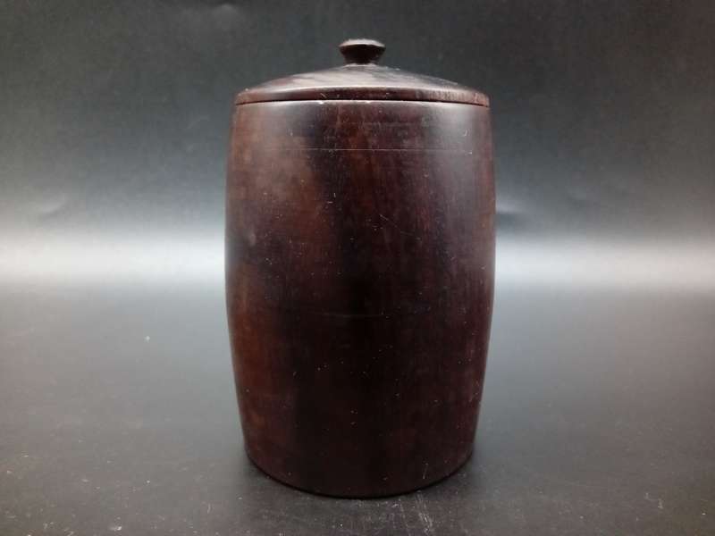 Vintage! Turned wood - Lidded Canister / Jar- Treenware
