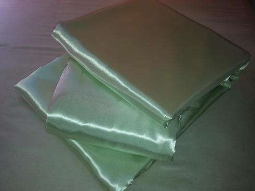 Queen Size Satin Charmeuse Celery/Sage Color by Scent station.