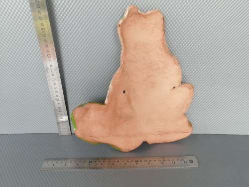 CRAZY R1 - Glazed Pottery Frog on Lilly pad - Wall Hanging