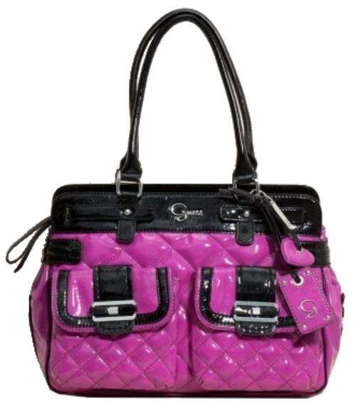 Guess Patent Quilted Satchel - 100% Authentic