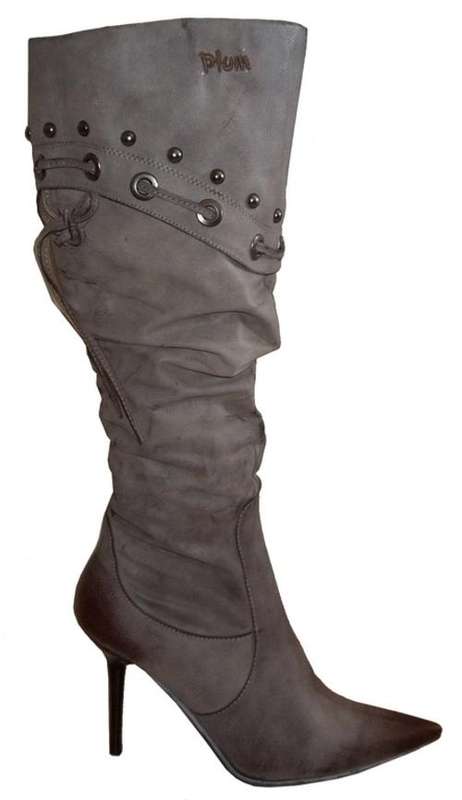 Plum Delicious Kylie Boots - Taupe (Size 6)