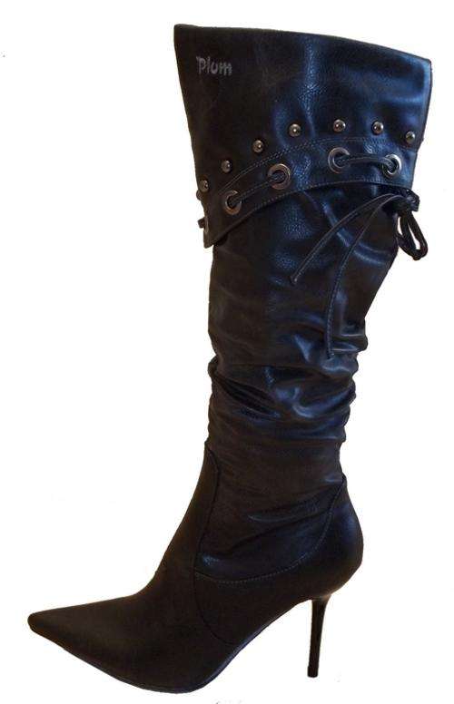 Plum Delicious Kylie Boots - Charcoal (Size 7)
