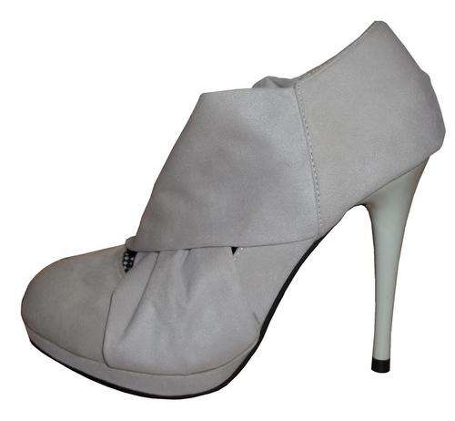 YDE Soul to Sole Criss Cross Fabric Pumps - Grey