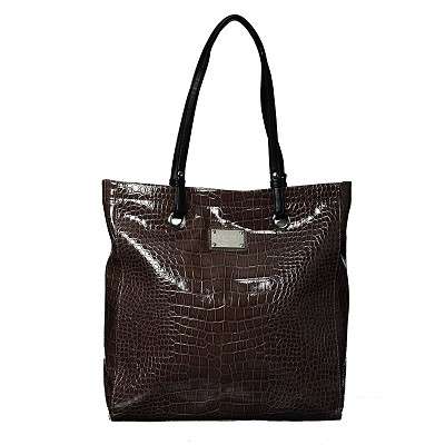 Nine West Embossed Patent Tote (Graphite)