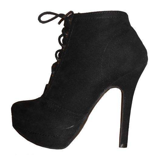 Koi Couture Platform Laced Ankle Booties (Size 5)