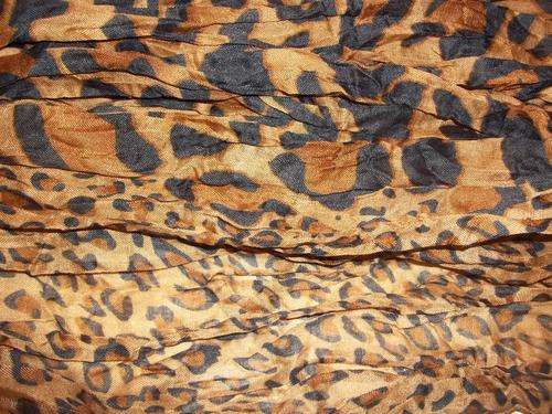 Leopard Print Crinkled Scarf / Shawl / Beach Wrap (Large)