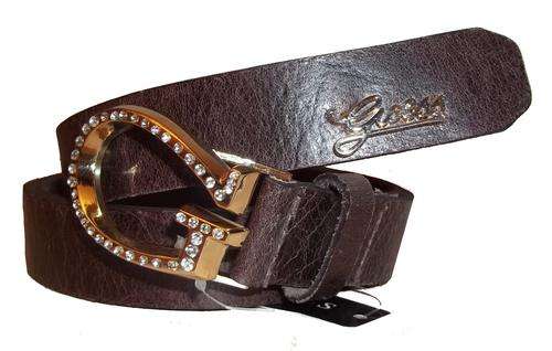 Guess Brown Distressed Leather Belt