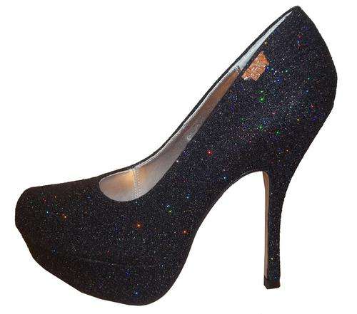 Sissy Boy Glitter Platform Pumps (Size 5)