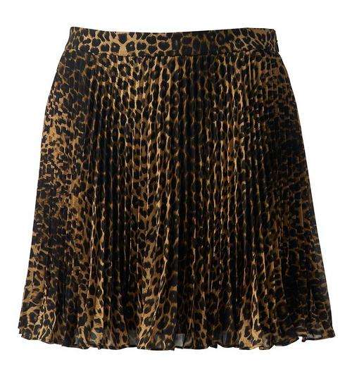 Forever New Leopard Print Pleated Mini Skirt (Size 10)