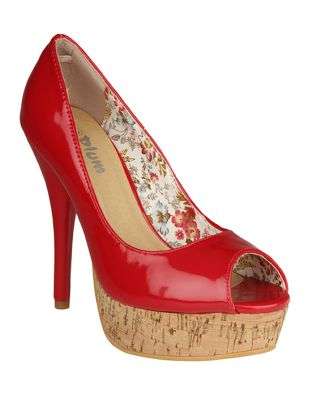 Save 69% - Plum Peep Toe Platforms (Size 8)