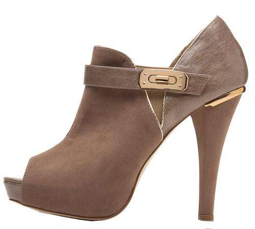 Forever New Peep Toe Ankle Booties (Size 7)