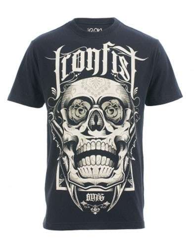 Iron Fist Militia Men's Tees (Silver Print)
