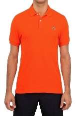 Guess Men's Neon Polo Shirts - ORANGE