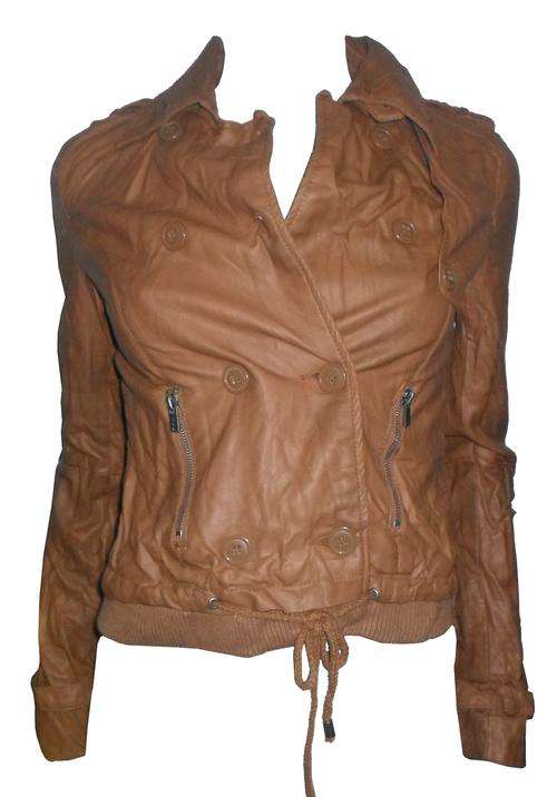 Zara Crinkled-look Faux Leather Jacket