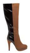 Two Tone Colour Block Boots