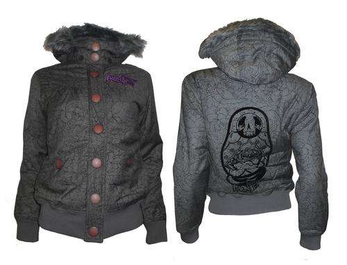 Iron Fist Ladies Puff Jacket (Removable Hood)