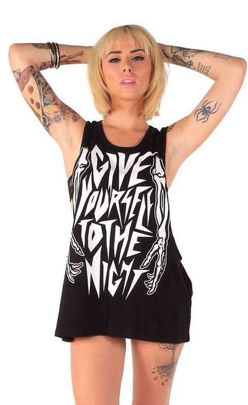 Iron Fist Muscle Tank in Black - Relaxed fit