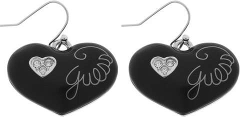 Guess Jewellery: Ladies 3D Heart Drop Earrings - 100% Authentic