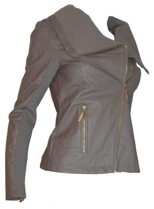 Therapy Biker Jacket in TAUPE