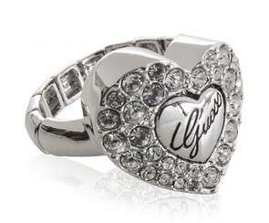 Guess Jewellery: Pave Heart Stretch Ring