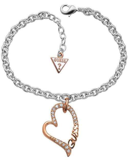 Guess Jewellery: Silver & Rose Gold Bracelet