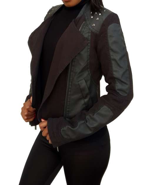Phenomena Cropped Biker-style Jacket