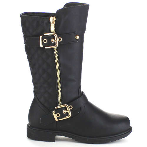 Girl's High Quilted Boots | Children's sizes 8-3
