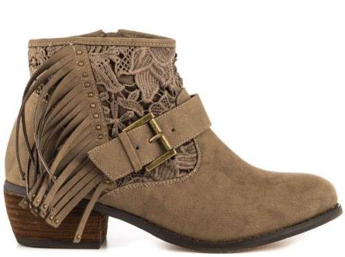 Tassel & Lace Ankle Booties by Not Rated  | 3 Colours