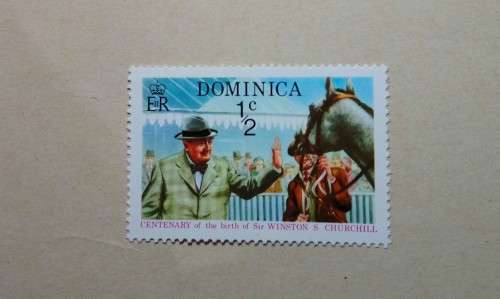 1/2 cents Dominica Stamp Winston Churchill