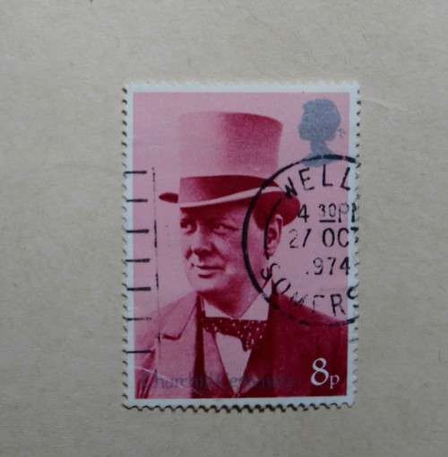 8 P Stamp Sir Winston Churchill Great Britian