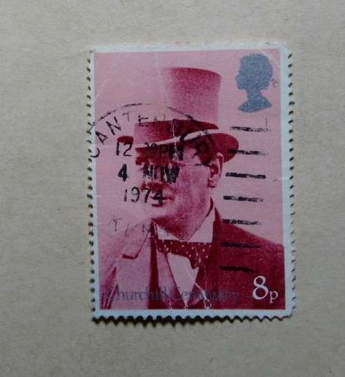 8 P Stamp Sir Winston Churchill Great Britian