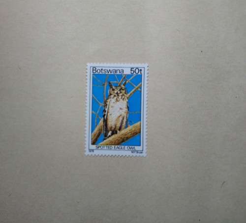 50 t Botswana Mint Stamp Spotted Eagle Owl