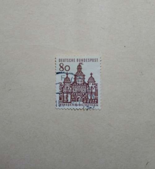 80 pf Deutsche Bundespos Stamp