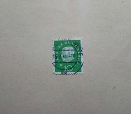 10 pf Deutsche Bundespos Stamp Professor Heuss