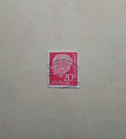 20 pf Deutsche Bundespos Stamp Professor Heuss