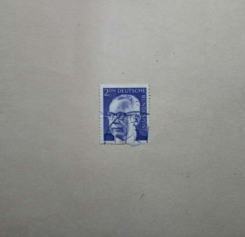 2 DM Deutsche Bundespos Stamp Gustav Heinemann